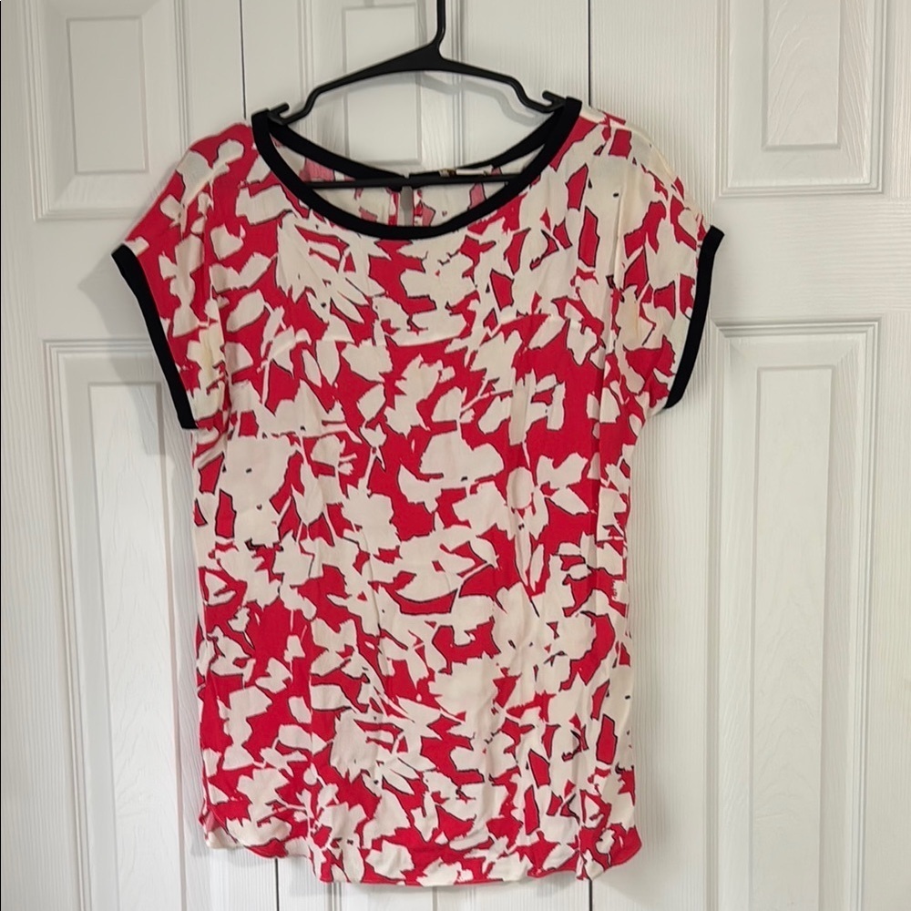 Kate spade  Red and White Patterned Top